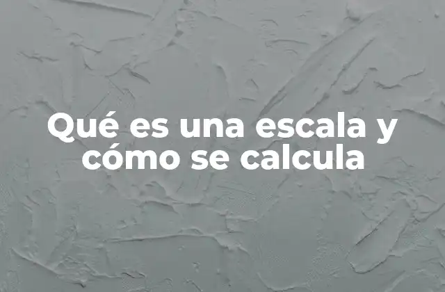 Qué es una Escala y Cómo Se Calcula