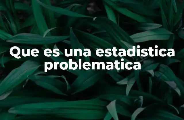 Que es una Estadistica Problematica