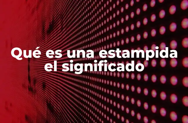 Qué es una Estampida el Significado