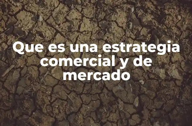 Que es una Estrategia Comercial y de Mercado