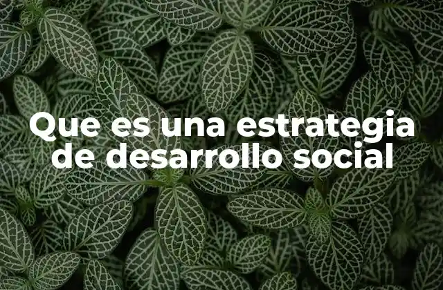 Que es una Estrategia de Desarrollo Social 2 Cómo se estructura una estrategia de desarrollo social