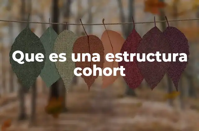 Que es una Estructura Cohort