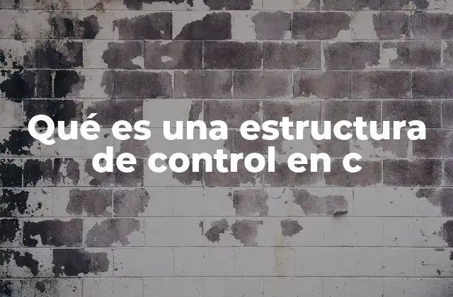 Qué es una Estructura de Control en C