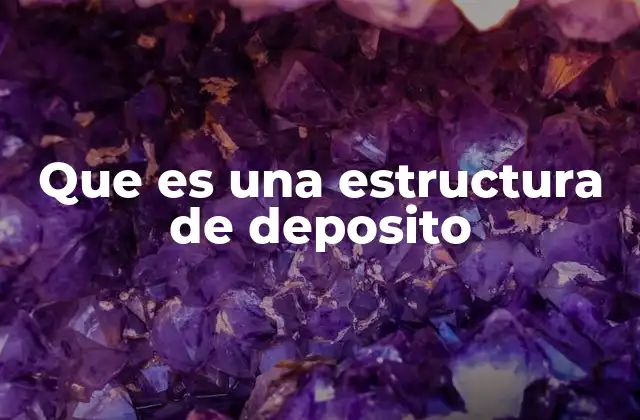 Que es una Estructura de Deposito