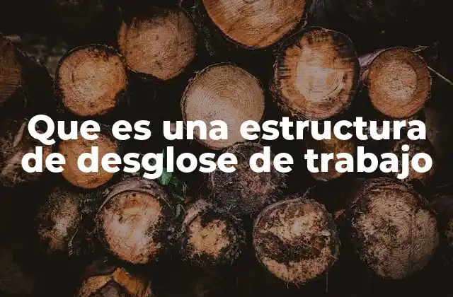 Que es una Estructura de Desglose de Trabajo 2 Cómo la estructura de desglose de trabajo organiza el alcance de un proyecto