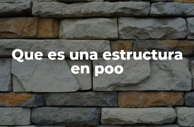 Que es una Estructura en Poo