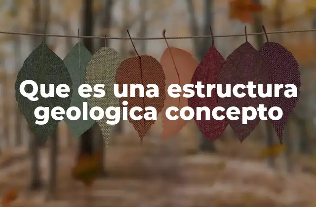 Que es una Estructura Geologica Concepto