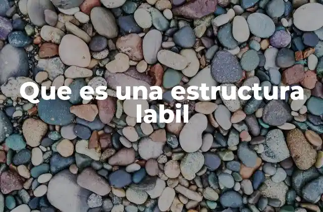 Que es una Estructura Labil