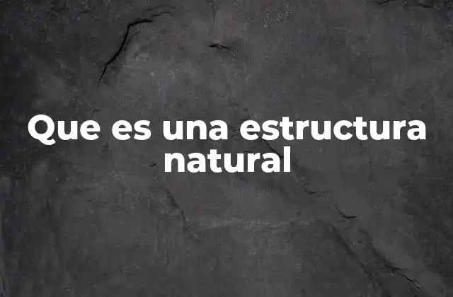 Que es una Estructura Natural 2 La importancia de las estructuras naturales en los ecosistemas