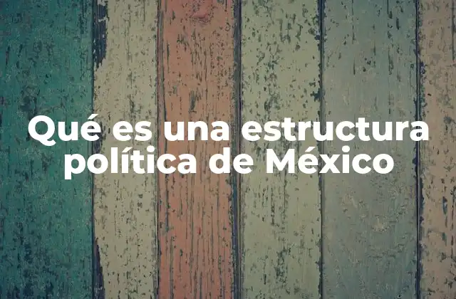 Qué es una Estructura Política de México