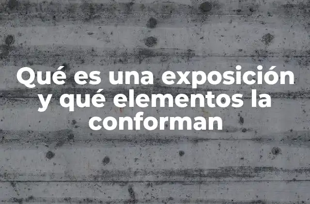 Qué es una Exposición y Qué Elementos la Conforman