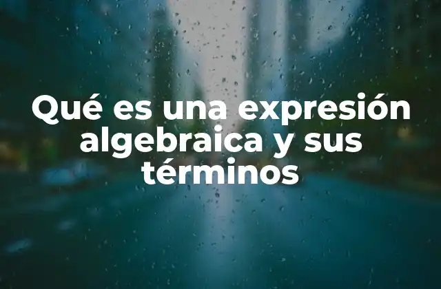 Cómo se forman las expresiones algebraicas