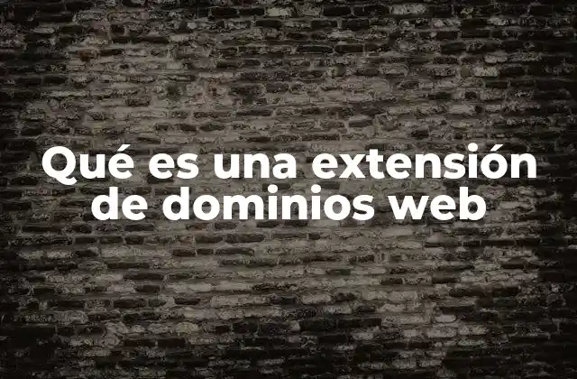 Qué es una Extensión de Dominios Web