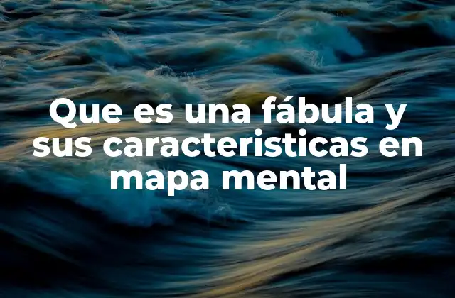 Que es una Fábula y Sus Caracteristicas en Mapa Mental