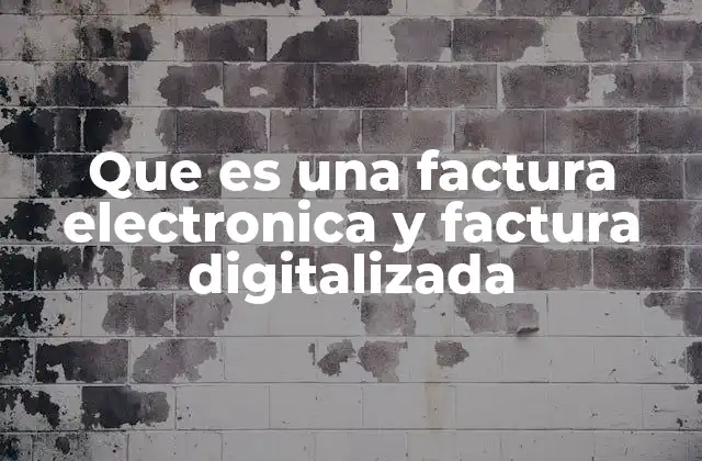 Que es una Factura Electronica y Factura Digitalizada