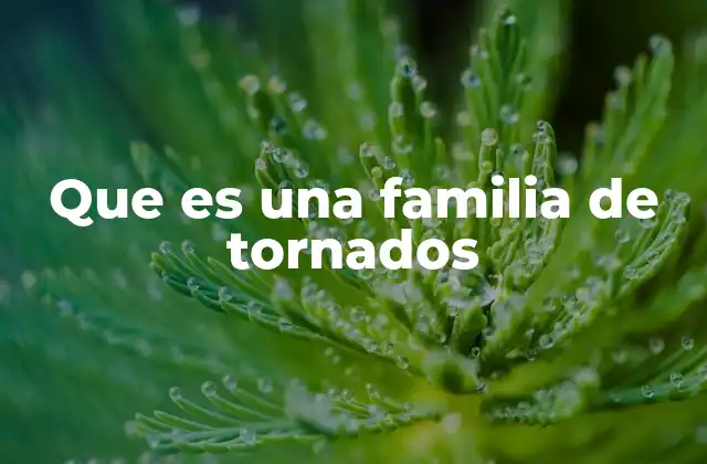 Que es una Familia de Tornados