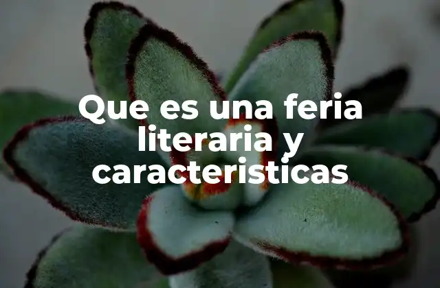 Que es una Feria Literaria y Caracteristicas