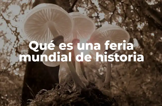 Qué es una Feria Mundial de Historia