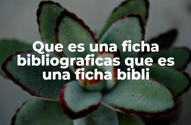 Que es una Ficha Bibliograficas que es una Ficha Bibli