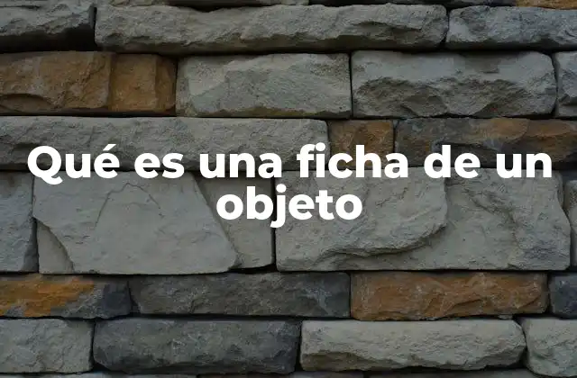 La importancia de documentar objetos mediante fichas