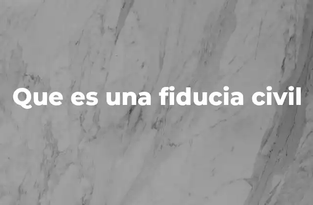 Que es una Fiducia Civil