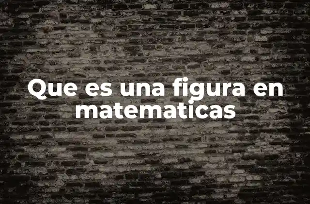 Que es una Figura en Matematicas