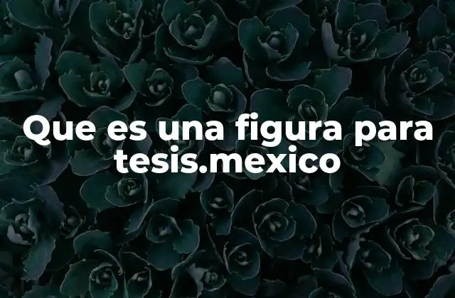 Que es una Figura para Tesis.mexico