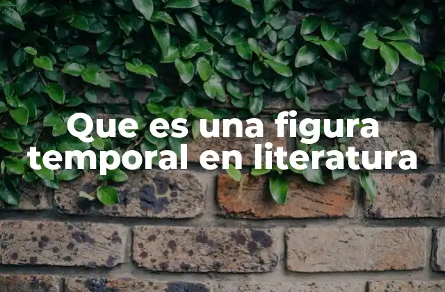 Que es una Figura Temporal en Literatura