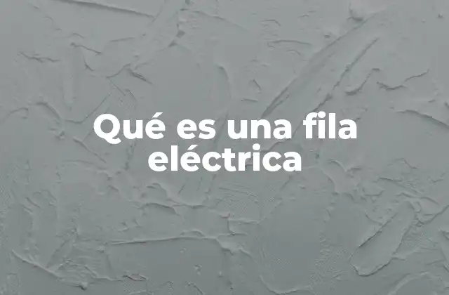 Qué es una Fila Eléctrica