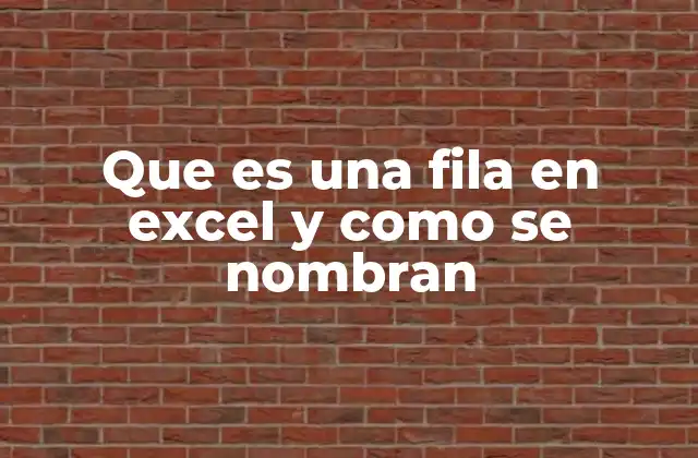 Cómo interactúan las filas con las columnas en Excel