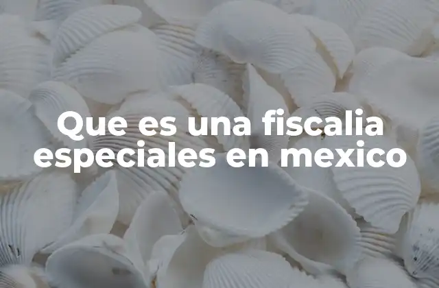 El rol de las fiscalías especiales en el sistema legal mexicano