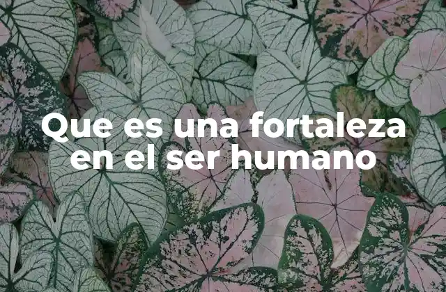 Que es una Fortaleza en el Ser Humano