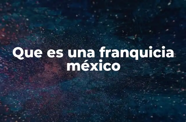 Que es una Franquicia México