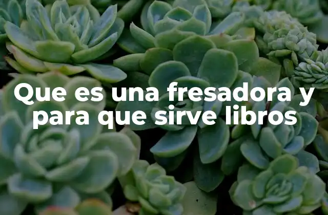 Que es una Fresadora y para que Sirve Libros