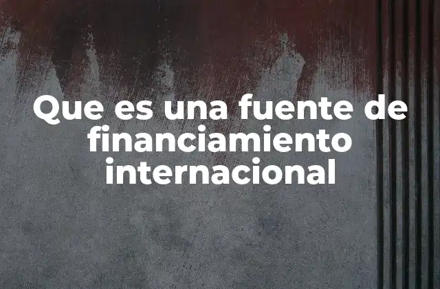 El rol de las instituciones internacionales en el financiamiento global