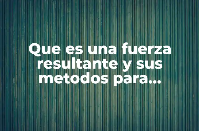 Cómo se relaciona el equilibrio con la fuerza resultante