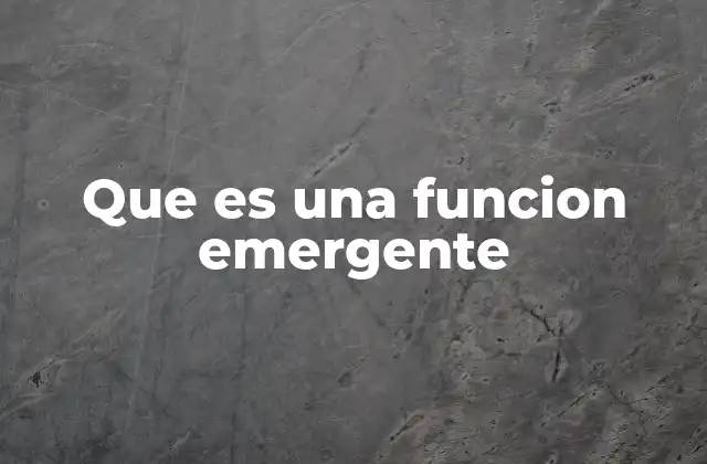 Cómo se manifiesta la emergencia en los sistemas complejos