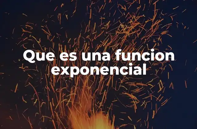 Que es una Funcion Exponencial