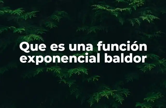 Que es una Función Exponencial Baldor 2 El rol de las funciones exponenciales en el libro de Baldor