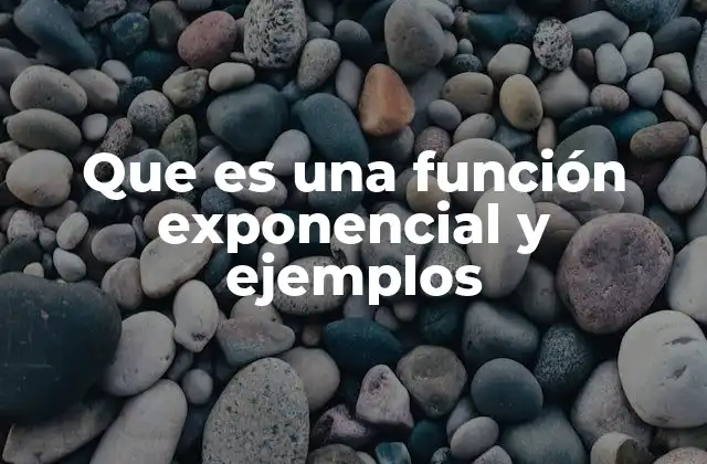 Que es una Función Exponencial y Ejemplos