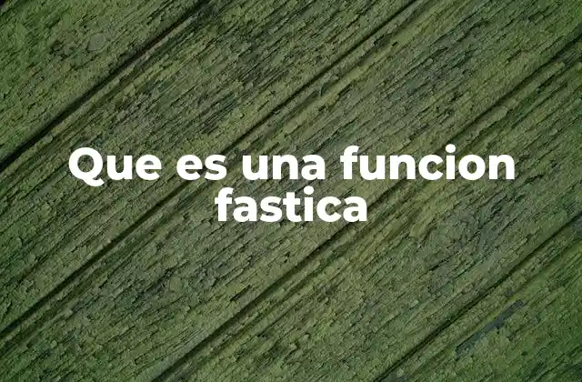 Que es una Funcion Fastica