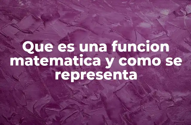 Que es una Funcion Matematica y como Se Representa