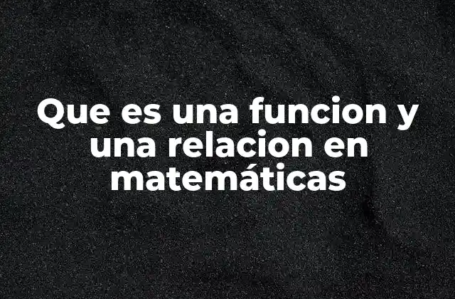 Cómo se representan las funciones y relaciones en matemáticas
