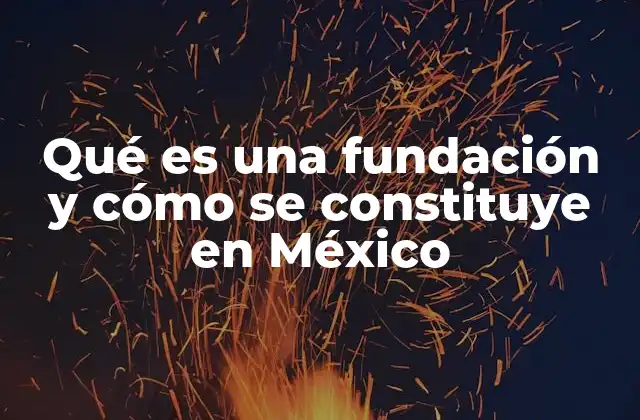 Qué es una Fundación y Cómo Se Constituye en México