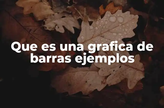 Que es una Grafica de Barras Ejemplos