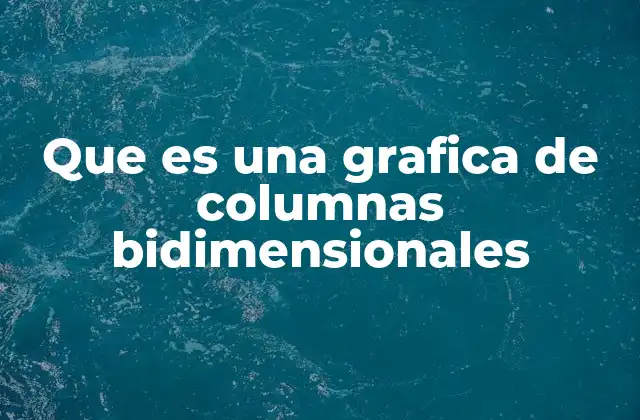 Que es una Grafica de Columnas Bidimensionales