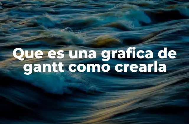 Que es una Grafica de Gantt como Crearla