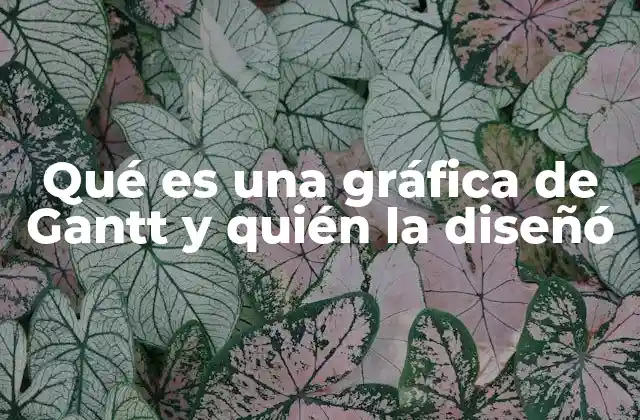 Qué es una Gráfica de Gantt y Quién la Diseñó