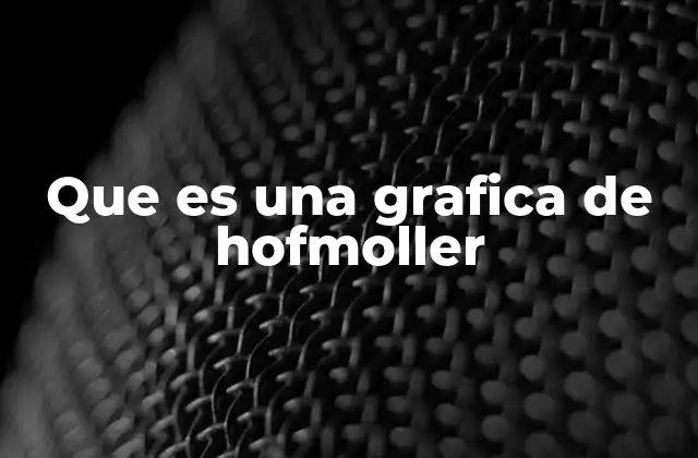 Que es una Grafica de Hofmoller