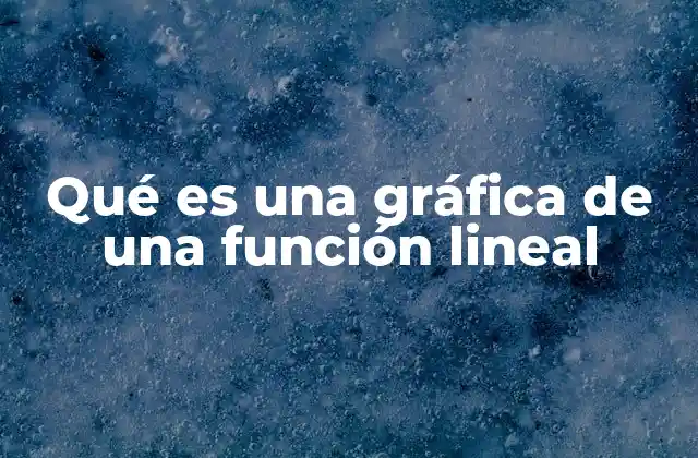 Qué es una Gráfica de una Función Lineal